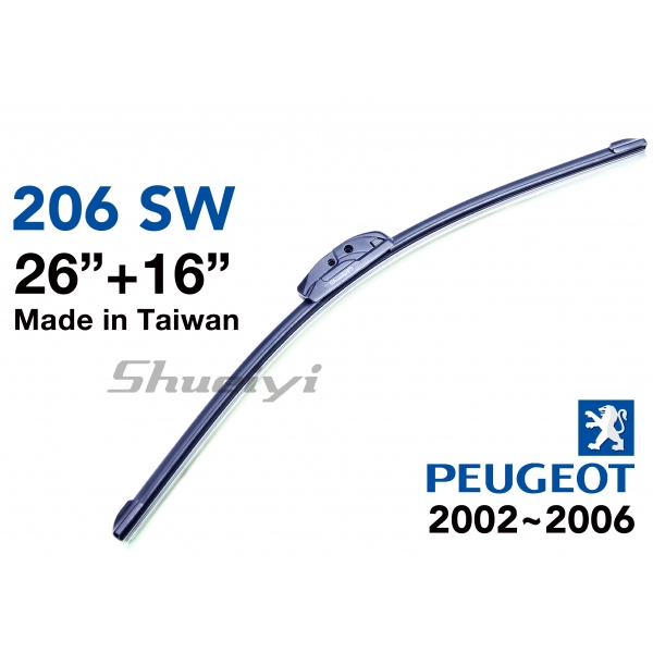 PEUGEOT 206 SW｜專用軟骨雨刷 2002~2006