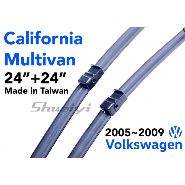 VW T5 California． Multivan｜專用軟骨雨刷 2005~2009